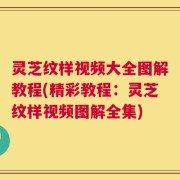 灵芝纹样视频大全图解教程(精彩教程：灵芝纹样视频图解全集)
