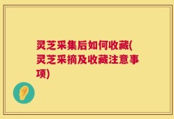 灵芝采集后如何收藏(灵芝采摘及收藏注意事项)