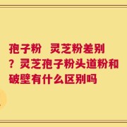 孢子粉  灵芝粉差别？灵芝孢子粉头道粉和破壁有什么区别吗
