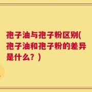 孢子油与孢子粉区别(孢子油和孢子粉的差异是什么？)