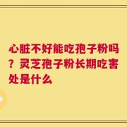 心脏不好能吃孢子粉吗？灵芝孢子粉长期吃害处是什么