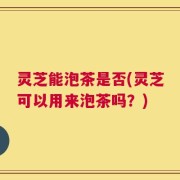 灵芝能泡茶是否(灵芝可以用来泡茶吗？)