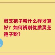灵芝孢子粉什么样才算好？如何辨别优质灵芝孢子粉？