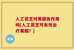 人工灵芝对黄胆有作用吗(人工灵芝可有效治疗黄胆？)
