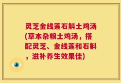 灵芝金线莲石斛土鸡汤(草本杂粮土鸡汤，搭配灵芝、金线莲和石斛，滋补养生效果佳)