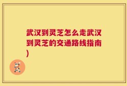 武汉到灵芝怎么走武汉到灵芝的交通路线指南)