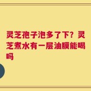 灵芝孢子泡多了下？灵芝煮水有一层油膜能喝吗