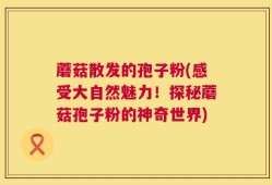 蘑菇散发的孢子粉(感受大自然魅力！探秘蘑菇孢子粉的神奇世界)