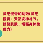 灵芝侵膏的功效(灵芝侵膏：天然安神补气，修复肌肤，增强身体免疫力)