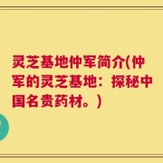 灵芝基地仲军简介(仲军的灵芝基地：探秘中国名贵药材。)