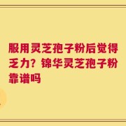 服用灵芝孢子粉后觉得乏力？锦华灵芝孢子粉靠谱吗