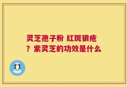 灵芝孢子粉 红斑狼疮？紫灵芝的功效是什么