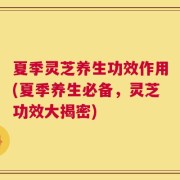 夏季灵芝养生功效作用(夏季养生必备，灵芝功效大揭密)