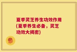 夏季灵芝养生功效作用(夏季养生必备，灵芝功效大揭密)
