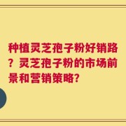 种植灵芝孢子粉好销路？灵芝孢子粉的市场前景和营销策略？