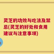 灵芝的功效与吃法及禁忌(灵芝的好处和食用建议与注意事项)