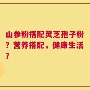 山参粉搭配灵芝孢子粉？营养搭配，健康生活？