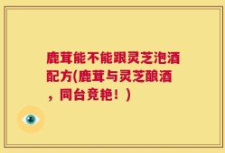 鹿茸能不能跟灵芝泡酒配方(鹿茸与灵芝酿酒，同台竞艳！)
