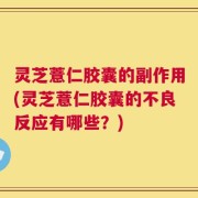 灵芝薏仁胶囊的副作用(灵芝薏仁胶囊的不良反应有哪些？)