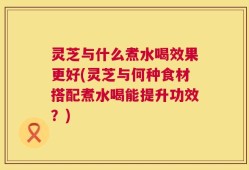 灵芝与什么煮水喝效果更好(灵芝与何种食材搭配煮水喝能提升功效？)