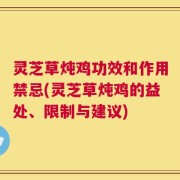 灵芝草炖鸡功效和作用禁忌(灵芝草炖鸡的益处、限制与建议)