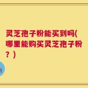 灵芝孢子粉能买到吗(哪里能购买灵芝孢子粉？)