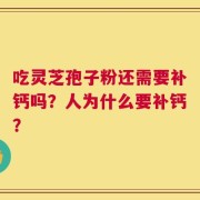 吃灵芝孢子粉还需要补钙吗？人为什么要补钙？
