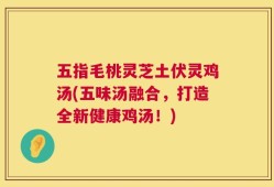 五指毛桃灵芝土伏灵鸡汤(五味汤融合，打造全新健康鸡汤！)
