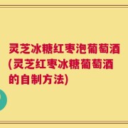 灵芝冰糖红枣泡葡萄酒(灵芝红枣冰糖葡萄酒的自制方法)