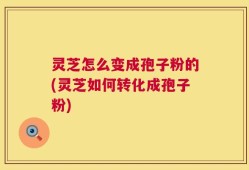 灵芝怎么变成孢子粉的(灵芝如何转化成孢子粉)