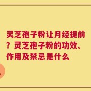 灵芝孢子粉让月经提前？灵芝孢子粉的功效、作用及禁忌是什么