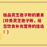 极品灵芝孢子粉的要素(珍贵灵芝孢子粉，给您饮食补充营养的佳选！)