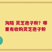 淘陌 灵芝孢子粉？哪里有收购灵芝孢子粉