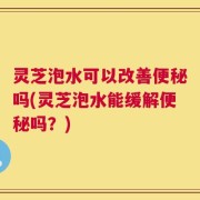 灵芝泡水可以改善便秘吗(灵芝泡水能缓解便秘吗？)