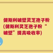 健斯利破壁灵芝孢子粉(健斯利灵芝孢子粉“破壁”提高吸收率)