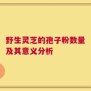野生灵芝的孢子粉数量及其意义分析