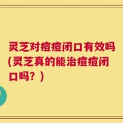 灵芝对痘痘闭口有效吗(灵芝真的能治痘痘闭口吗？)