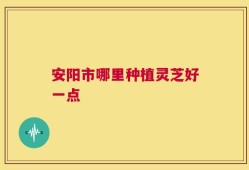 安阳市哪里种植灵芝好一点