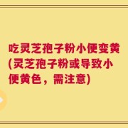 吃灵芝孢子粉小便变黄(灵芝孢子粉或导致小便黄色，需注意)