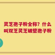 灵芝孢子粉全称？什么叫双芝灵芝破壁孢子粉