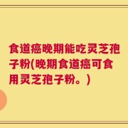 食道癌晚期能吃灵芝孢子粉(晚期食道癌可食用灵芝孢子粉。)
