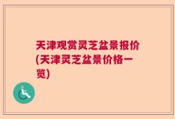 天津观赏灵芝盆景报价(天津灵芝盆景价格一览)