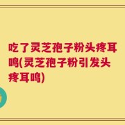 吃了灵芝孢子粉头疼耳鸣(灵芝孢子粉引发头疼耳鸣)
