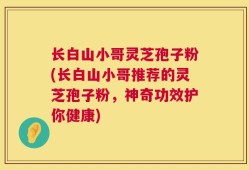 长白山小哥灵芝孢子粉(长白山小哥推荐的灵芝孢子粉，神奇功效护你健康)