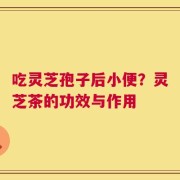 吃灵芝孢子后小便？灵芝茶的功效与作用