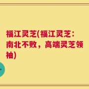 福江灵芝(福江灵芝：南北不败，高端灵芝领袖)