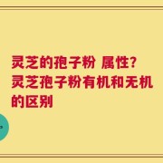 灵芝的孢子粉 属性？灵芝孢子粉有机和无机的区别