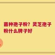 菌种孢子粉？灵芝孢子粉什么牌子好