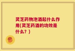 灵芝药物泡酒起什么作用(灵芝药酒的功效是什么？)