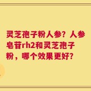 灵芝孢子粉人参？人参皂苷rh2和灵芝孢子粉，哪个效果更好？